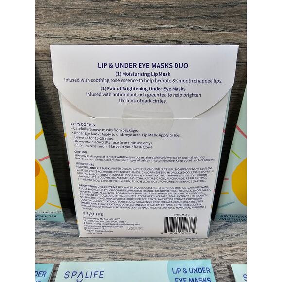 Spalife Feeling Like A Spring Chick Lip And Under Eye Masks with Green Tea - Picture 3 of 3